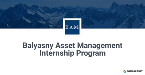Balyasny Asset Management L. . Balyasny asset management internship